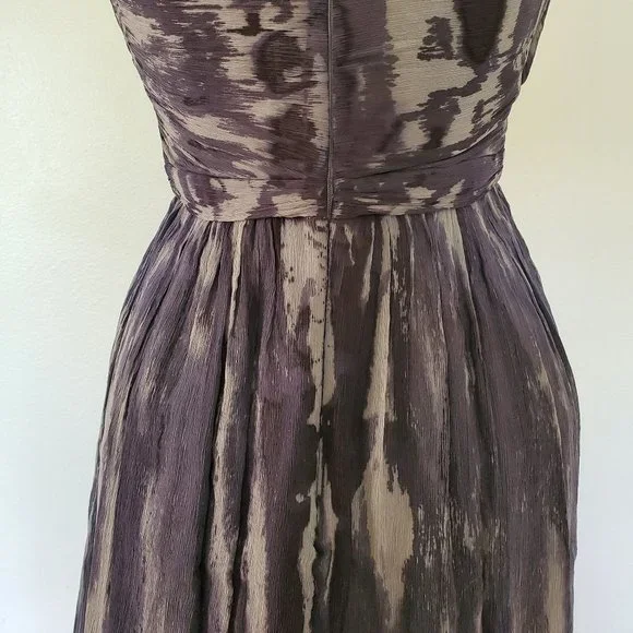 NEW black gray grey Short silk cocktail Dress bridesmaid party wedding striped